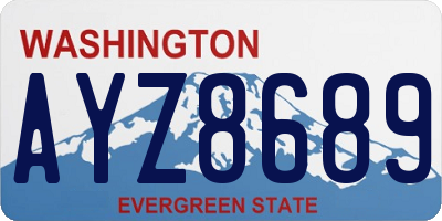 WA license plate AYZ8689