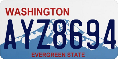 WA license plate AYZ8694