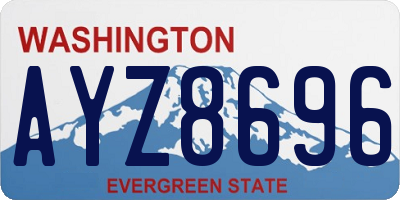 WA license plate AYZ8696