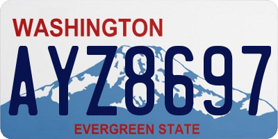 WA license plate AYZ8697