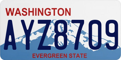 WA license plate AYZ8709