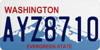 WA license plate AYZ8710