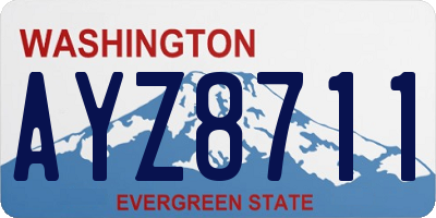 WA license plate AYZ8711