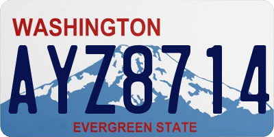 WA license plate AYZ8714