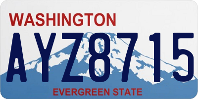 WA license plate AYZ8715