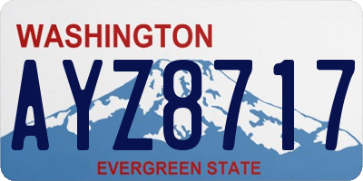 WA license plate AYZ8717