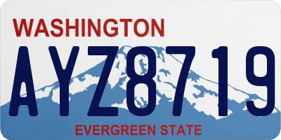 WA license plate AYZ8719