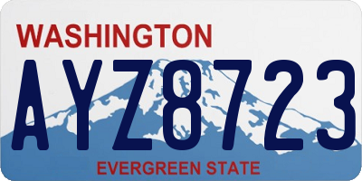 WA license plate AYZ8723