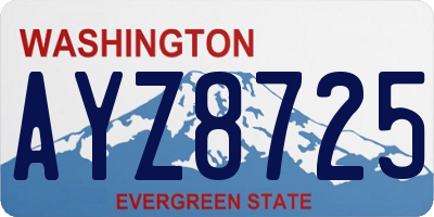 WA license plate AYZ8725