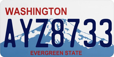 WA license plate AYZ8733