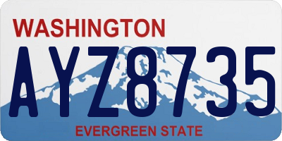 WA license plate AYZ8735