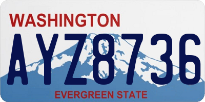 WA license plate AYZ8736