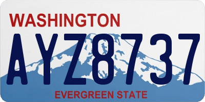 WA license plate AYZ8737