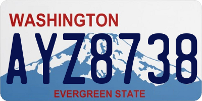 WA license plate AYZ8738