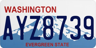 WA license plate AYZ8739