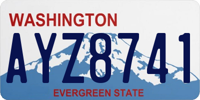 WA license plate AYZ8741