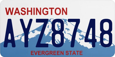 WA license plate AYZ8748