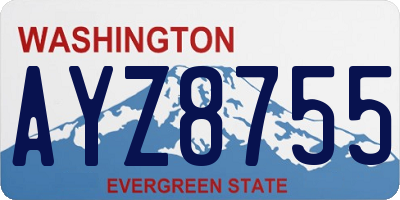 WA license plate AYZ8755