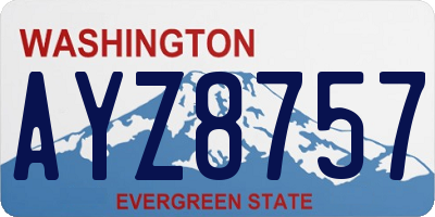 WA license plate AYZ8757