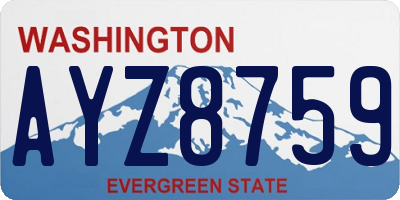 WA license plate AYZ8759