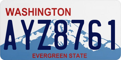 WA license plate AYZ8761