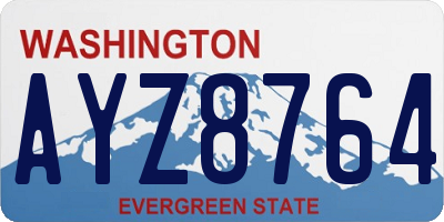 WA license plate AYZ8764