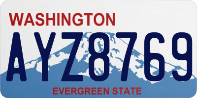 WA license plate AYZ8769