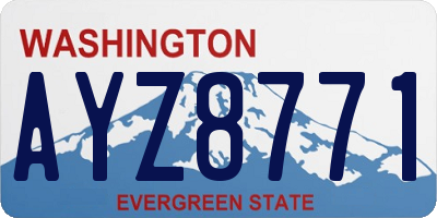 WA license plate AYZ8771