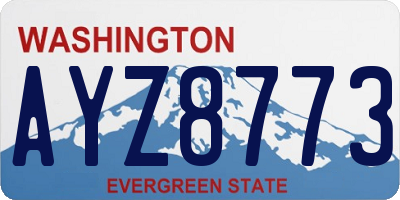 WA license plate AYZ8773