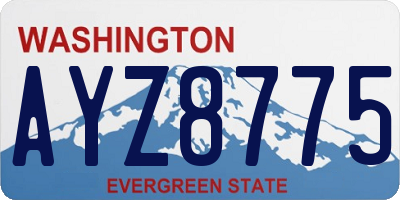 WA license plate AYZ8775