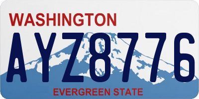 WA license plate AYZ8776