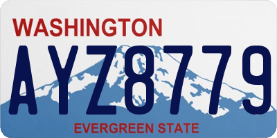 WA license plate AYZ8779