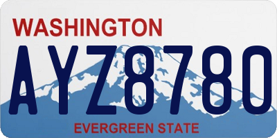 WA license plate AYZ8780