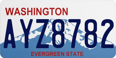 WA license plate AYZ8782