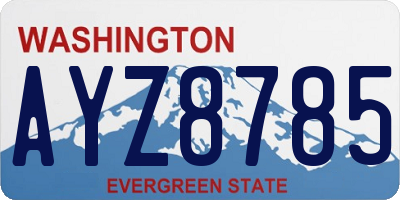 WA license plate AYZ8785