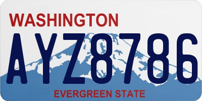 WA license plate AYZ8786