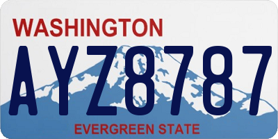 WA license plate AYZ8787