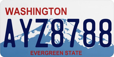 WA license plate AYZ8788