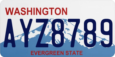 WA license plate AYZ8789