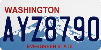 WA license plate AYZ8790