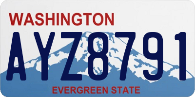 WA license plate AYZ8791