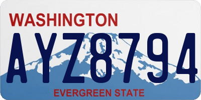 WA license plate AYZ8794