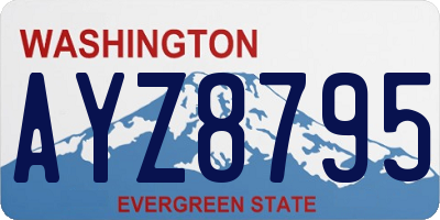 WA license plate AYZ8795