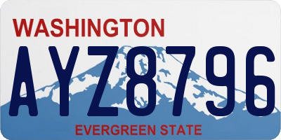 WA license plate AYZ8796