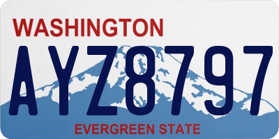 WA license plate AYZ8797