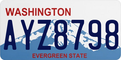 WA license plate AYZ8798