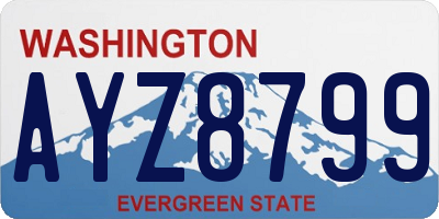 WA license plate AYZ8799