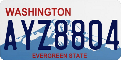 WA license plate AYZ8804