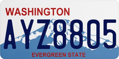 WA license plate AYZ8805