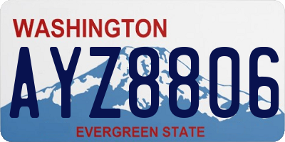 WA license plate AYZ8806